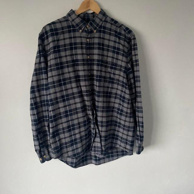 Portuguese Flannel Men's Shirt - Blue/Grey - XL on Productcaster.