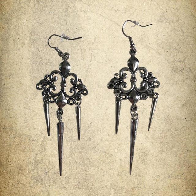 Vintage Women's Earrings - Silver on Productcaster.