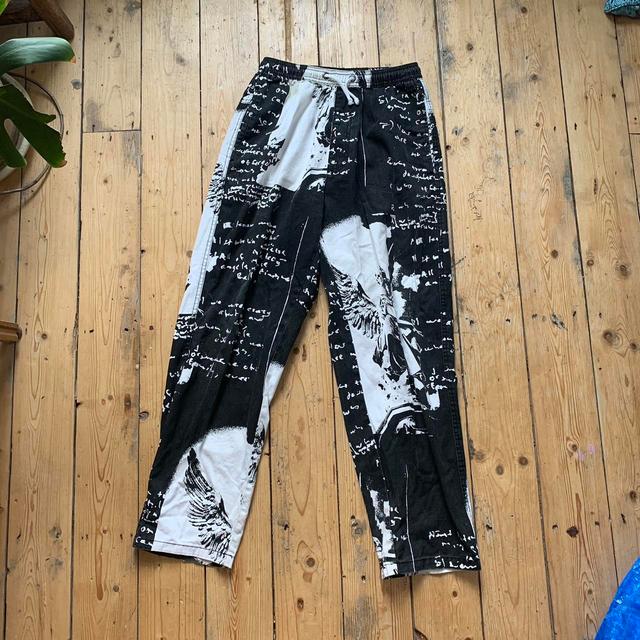 Route One Men's Printed Trousers - Black - M on Productcaster.