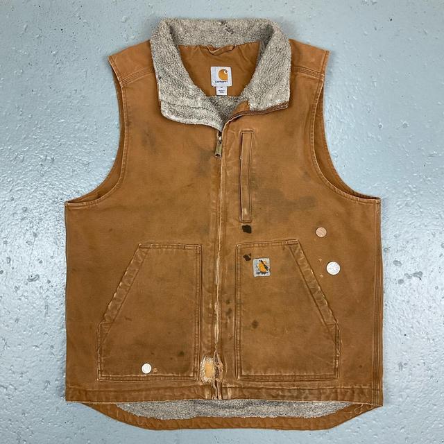 Carhartt Men's Gilet - Tan - M on Productcaster.