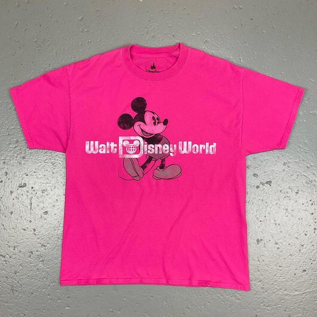 Disney Men's T-shirt - Pink - L on Productcaster.