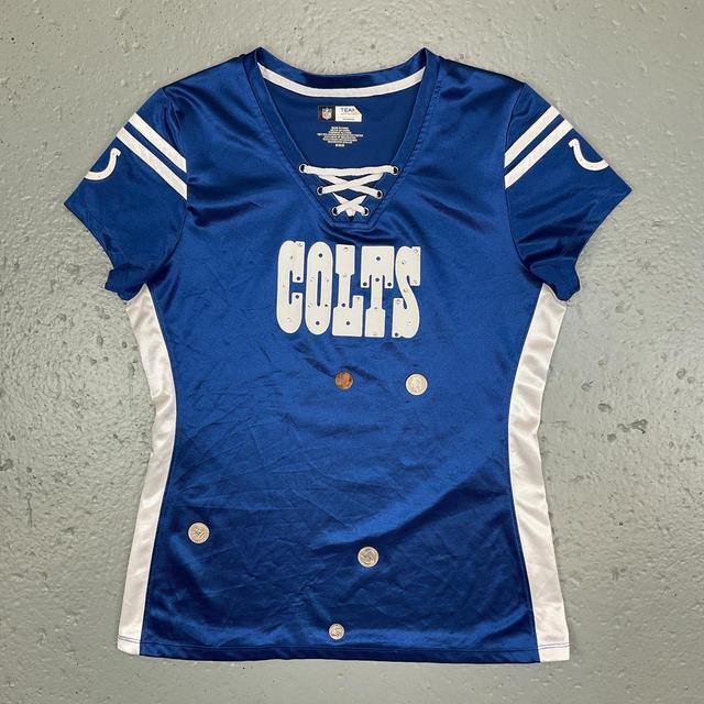 NFL Women's T-shirt - Blue/White - M on Productcaster.