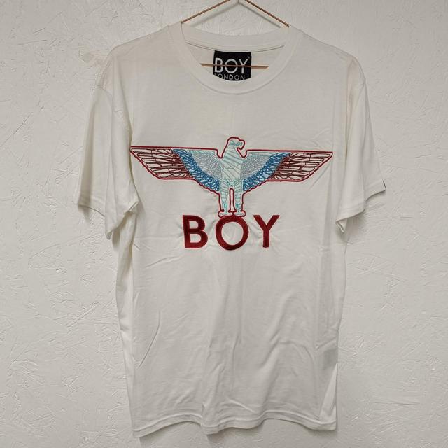 BOY London Women's T-shirt - Cream/Red - 12 on Productcaster.