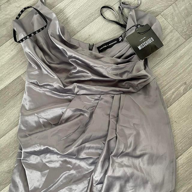 Missguided Women's Slip Dress - Silver - 12 on Productcaster.