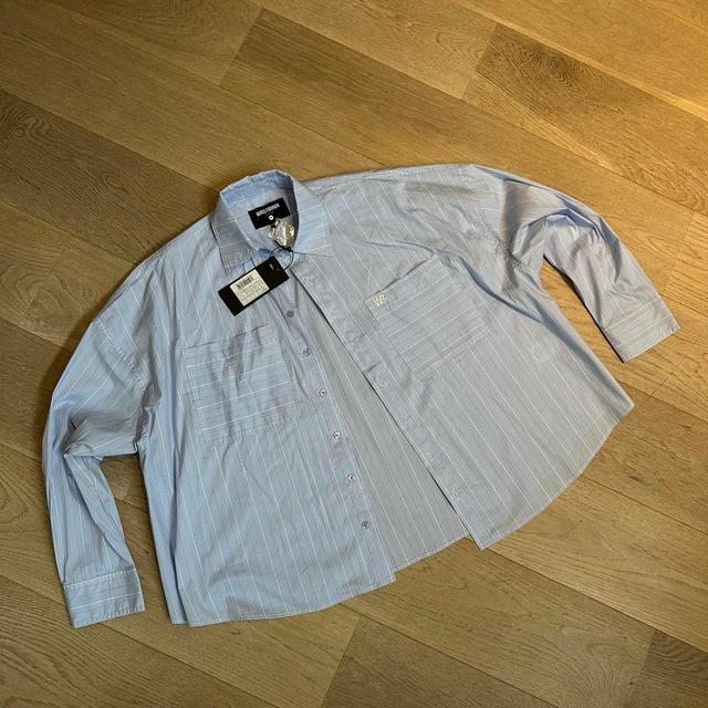 Men's Shirt - Blue/White - L on Productcaster.