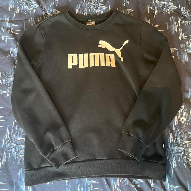 Puma Men's Hoodie - Black/Grey - XS on Productcaster.