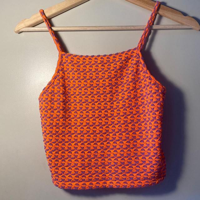 Topshop Women's Vest - Orange/Multi - 8 on Productcaster.