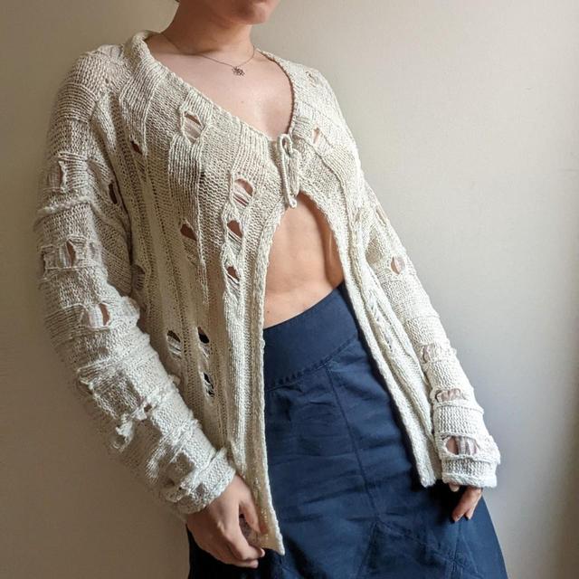 Vintage Women's Cardigan - White - 8 on Productcaster.