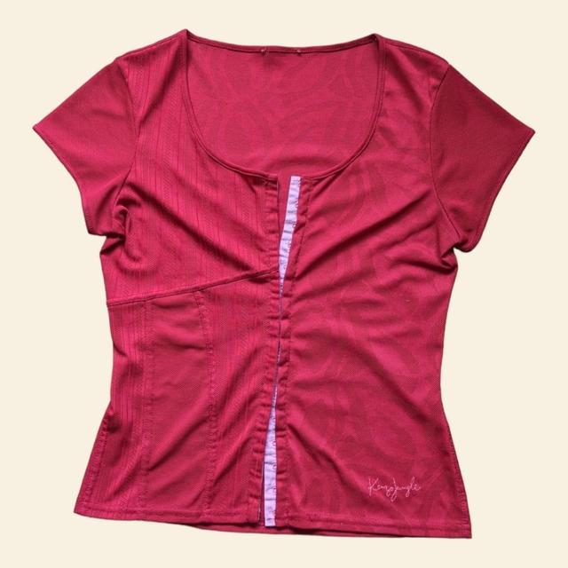 Kenzo Women's T-shirt - Red - 10 on Productcaster.