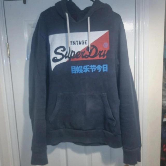 Superdry Men's Hoodie - Navy - L on Productcaster.