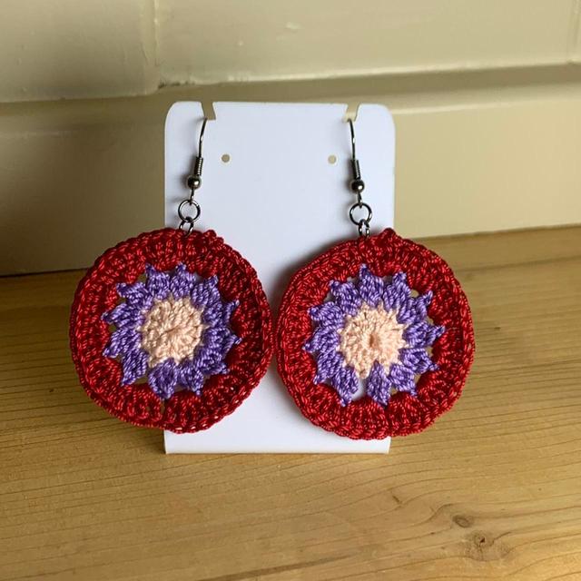 Women's Earrings - Red on Productcaster.