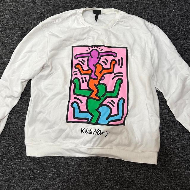 H&M Men's Sweatshirt - White - XL on Productcaster.