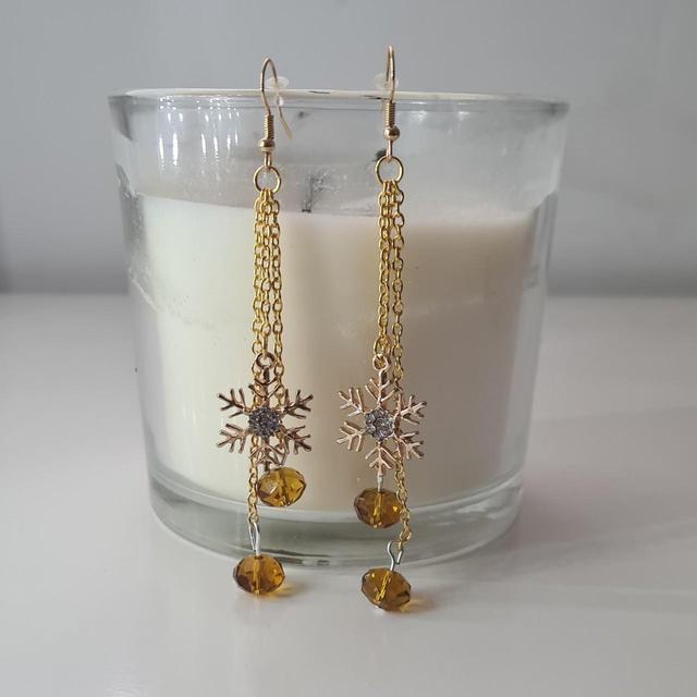 Designer Women's Earrings - Gold on Productcaster.