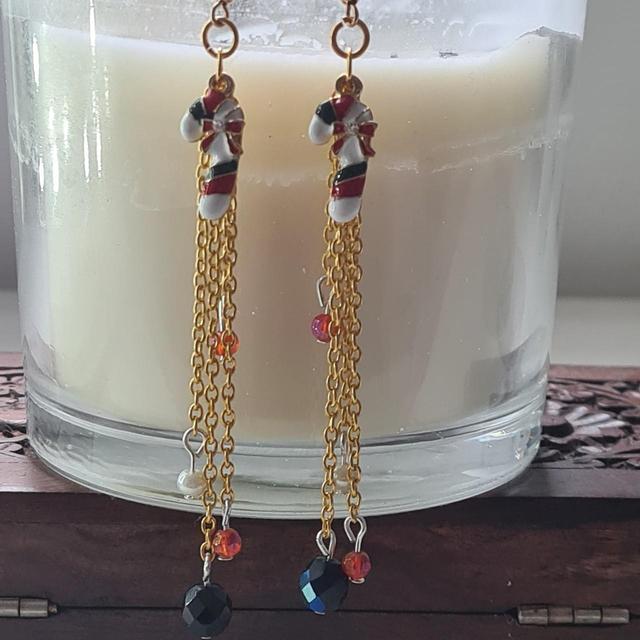 Handmade Women's Earrings - Multi/Gold on Productcaster.