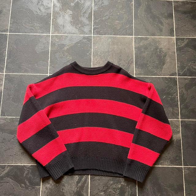 Women's Jumper - Red/Black - M on Productcaster.