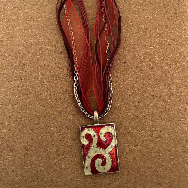 Vintage Women's Necklace - Red on Productcaster.