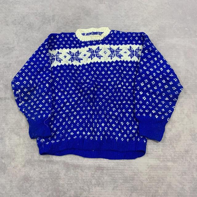 Vintage Women's Jumper - Blue - M on Productcaster.