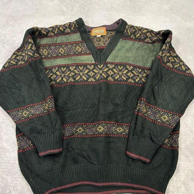 Vintage Men's Jumper - Black - L on Productcaster.