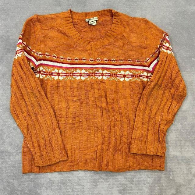 Vintage Women's Jumper - Orange - S on Productcaster.