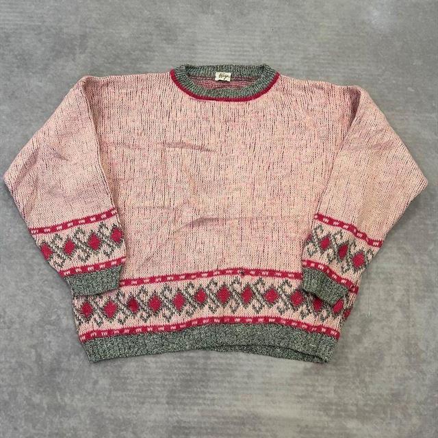 Vintage Women's Jumper - Pink - L on Productcaster.