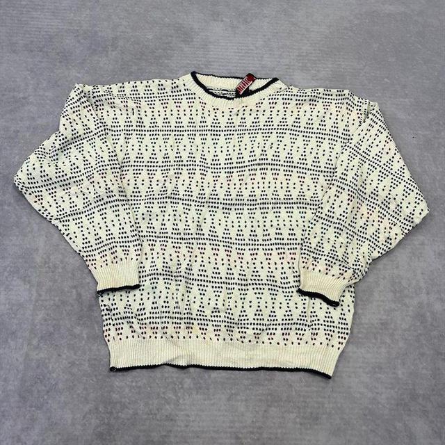 Vintage Men's Jumper - Cream - M on Productcaster.