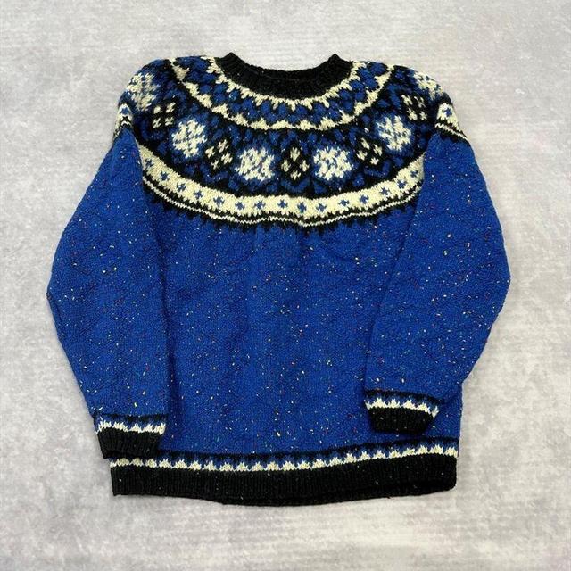 Vintage Women's Jumper - Blue - M on Productcaster.