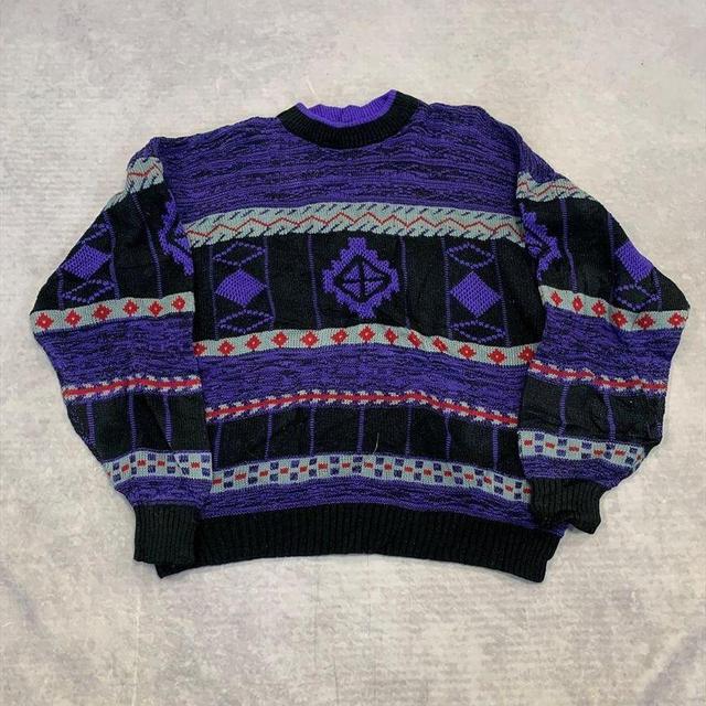 Vintage Men's Jumper - Purple - L on Productcaster.