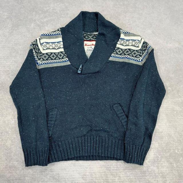 Vintage Men's Jumper - Blue - M on Productcaster.