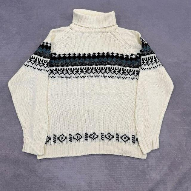 Vintage Men's Jumper - Cream - M on Productcaster.