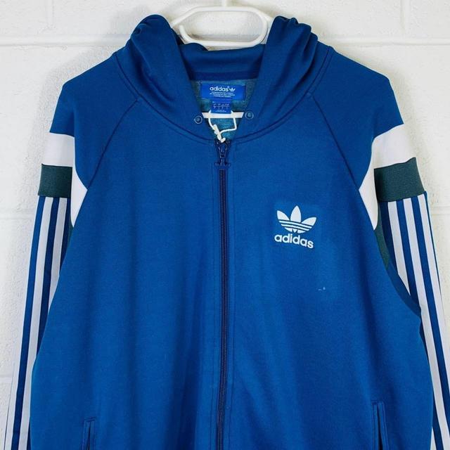 Adidas Men's Hoodie - Blue - L on Productcaster.