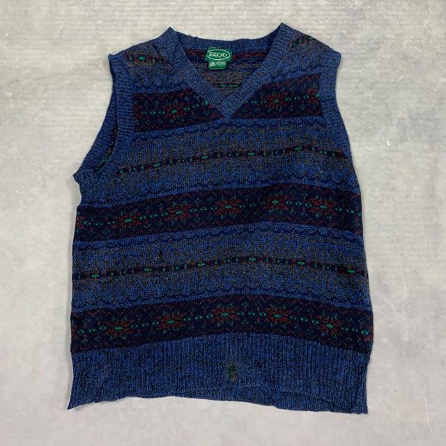 Izod Men's Vest - Blue/Multi - S on Productcaster.