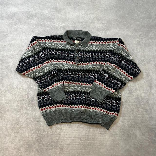 Vintage Men's Jumper - Grey - L on Productcaster.