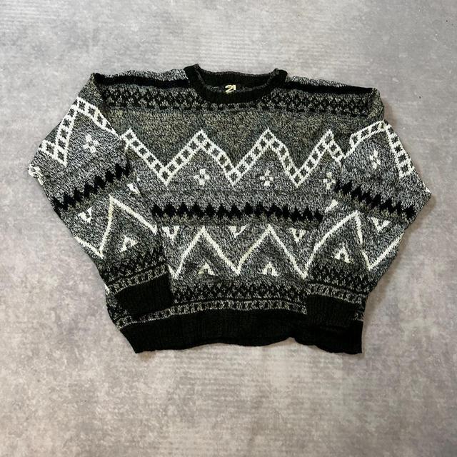 Vintage Men's Jumper - Black - L on Productcaster.