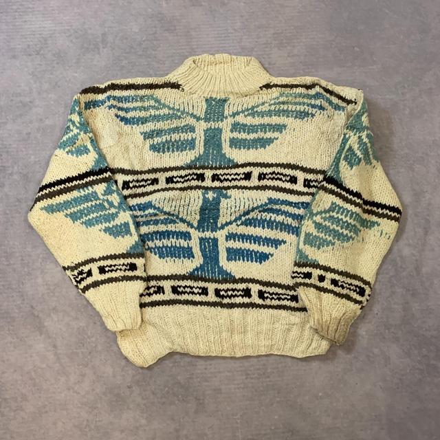 Vintage Men's Jumper - Cream - L on Productcaster.