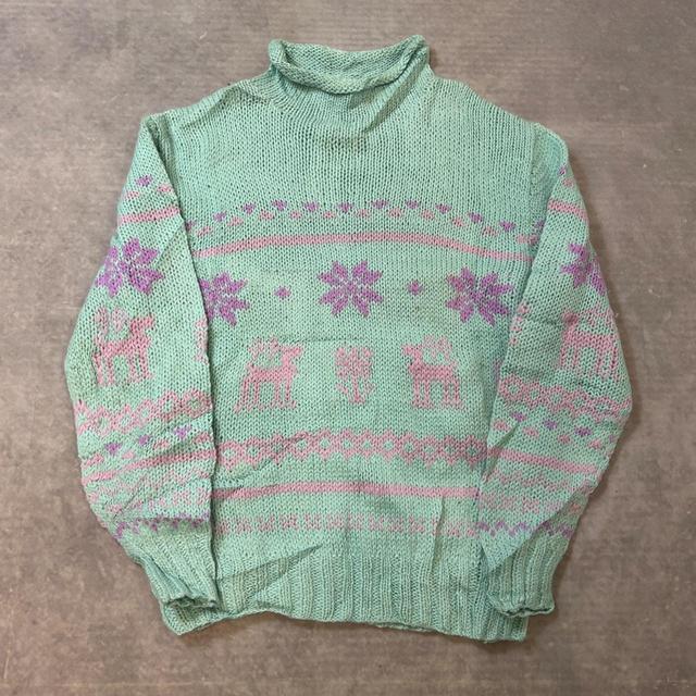 Vintage Women's Jumper - Blue - M on Productcaster.