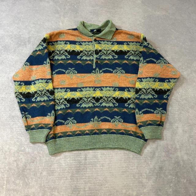 Vintage Men's Jumper - Green - M on Productcaster.