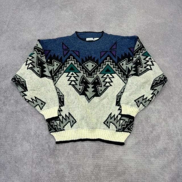 Vintage Men's Jumper - White - M on Productcaster.