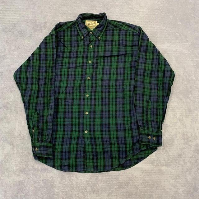 Woolrich Men's Shirt - Green - M on Productcaster.