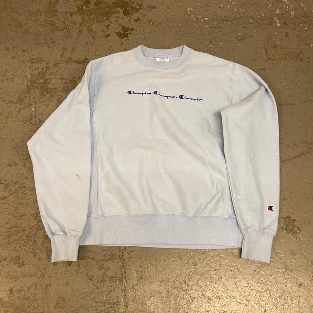 Champion Men's Sweatshirt - Blue - M on Productcaster.