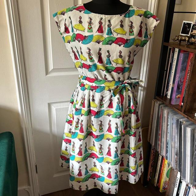 Preloved Women's Festival Dress - Multi/White - 12 on Productcaster.