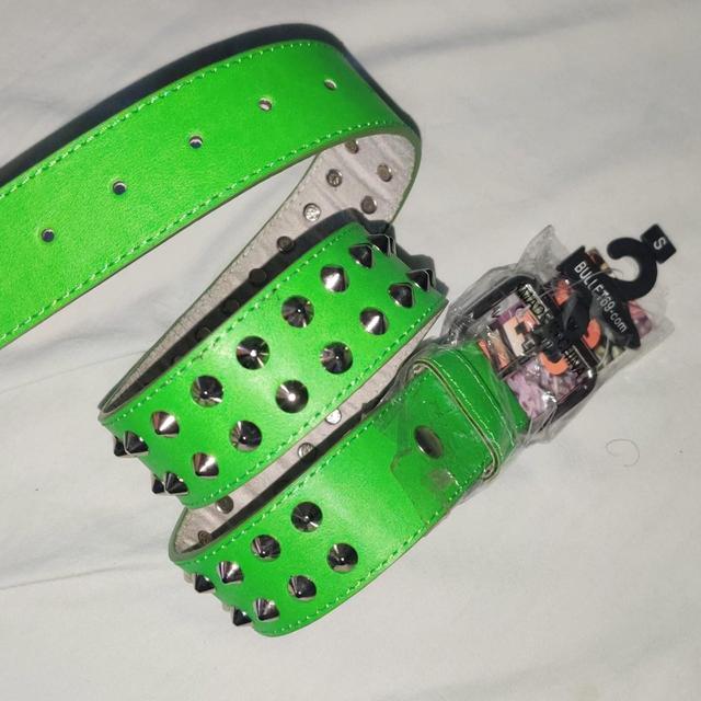 Vintage Men's Belt - Green/Silver on Productcaster.