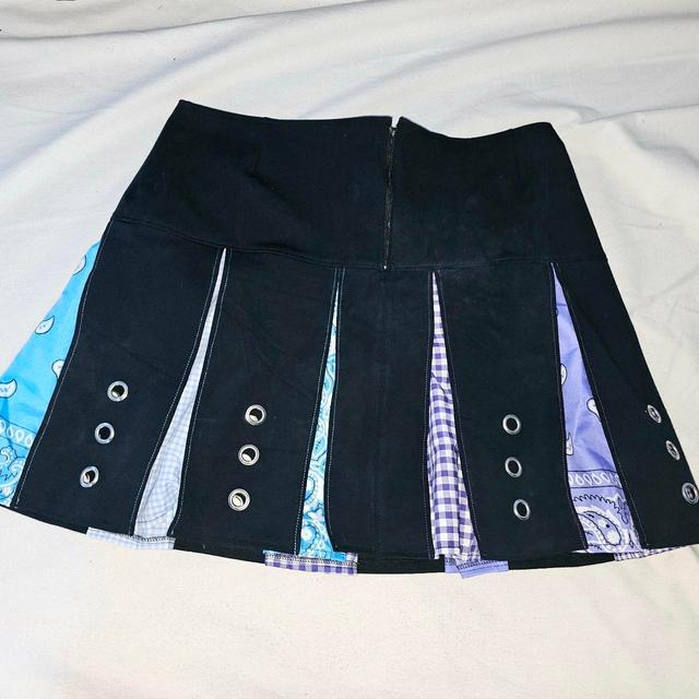 Custom Women's Mini Skirt - Black/Purple - UK 14 on Productcaster.