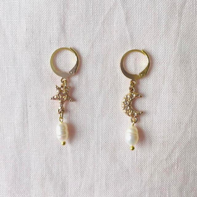 Reworked Women's Earrings - Gold on Productcaster.