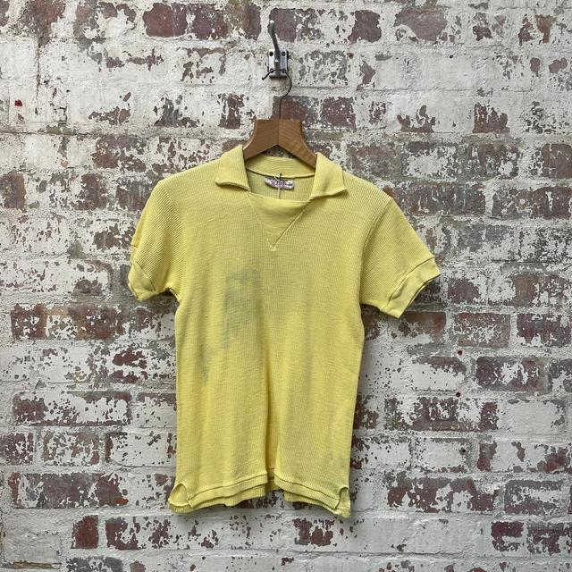 Vintage Men's Polo shirt - Yellow - M on Productcaster.