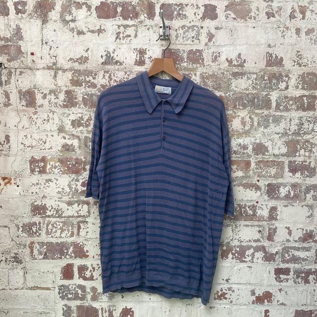 John Smedley Men's Polo shirt - Blue - XL on Productcaster.