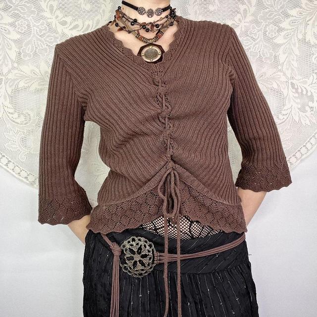 Vintage Women's Jumper - Brown - 10 on Productcaster.