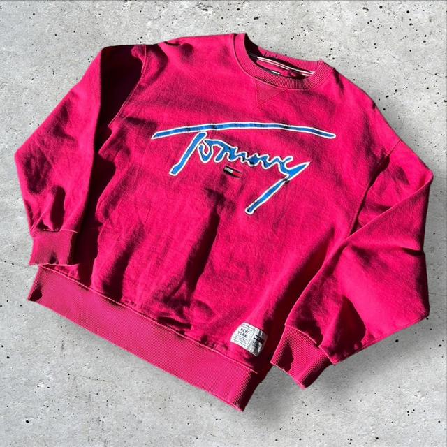 Tommy Hilfiger Women's Sweatshirt - Red/Pink - S on Productcaster.