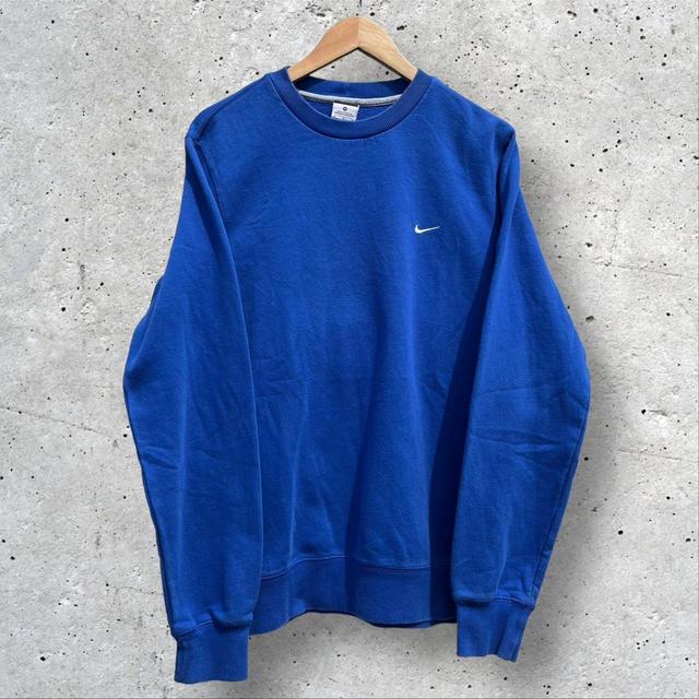 Nike Men's Sweatshirt - Blue - M on Productcaster.