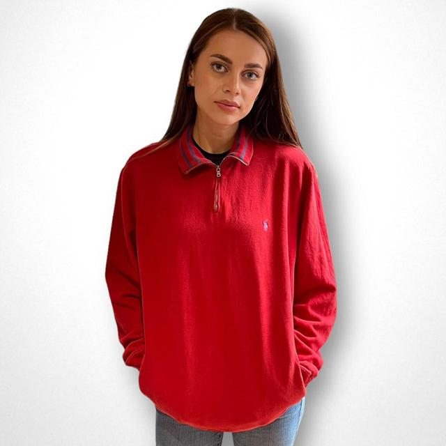 Ralph Lauren Men's Sweatshirt - Red - M on Productcaster.