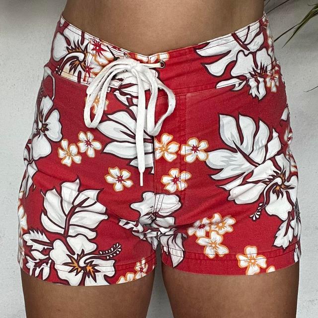 Women's Shorts - Red/White - M on Productcaster.